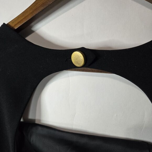 Zhivago  Black Sweetheart Neck Bodycon Front Slit Cocktail Dress 2 - Picture 4 of 10